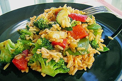 Bunte Tomaten - Reis - Pfanne