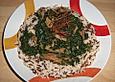 Chilifleisch mit Spinat