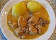 Putengulasch mit Pilzen