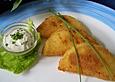 Kohlrabi paniert/gebacken mit Kr&auml;utersauce