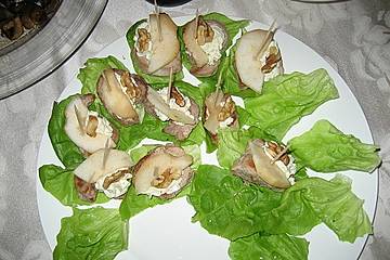 Medaillons mit Roquefort und Birne