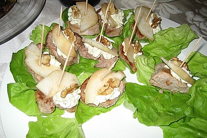 Medaillons mit Roquefort und Birne 1