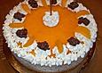 Pfirsich - K&auml;sesahnetorte mit Choco Crossies