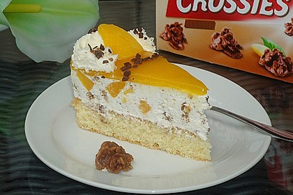 Pfirsich - Käsesahnetorte mit Choco Crossies 7