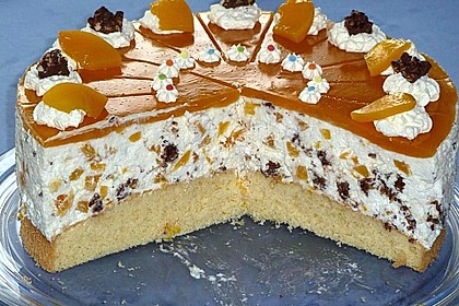 Pfirsich - Käsesahnetorte mit Choco Crossies 4