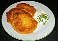 S&uuml;&szlig;kartoffelpuffer aus gekochten Bataten