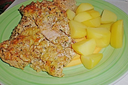 Filet vom Huhn mit Walnuss - Knoblauch - Kruste 10