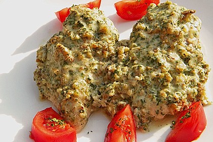 Filet vom Huhn mit Walnuss - Knoblauch - Kruste 12