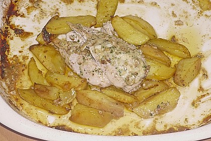 Filet vom Huhn mit Walnuss - Knoblauch - Kruste 16