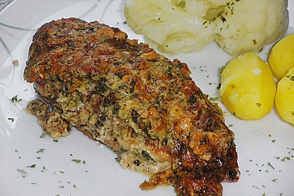 Filet vom Huhn mit Walnuss - Knoblauch - Kruste 25