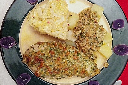 Filet vom Huhn mit Walnuss - Knoblauch - Kruste 27