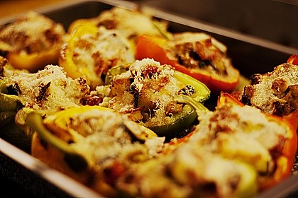 Mit Ratatouille gefüllte und überbackene Paprika 5
