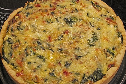Quiche mit Spinat und Ziegenfrischkäse 11