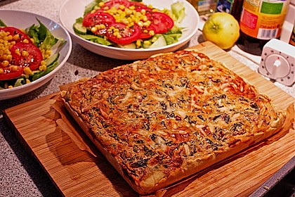 Quiche mit Spinat und Ziegenfrischkäse 4