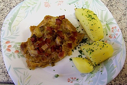 Lauch - Frischk&auml;se - Schnitzel