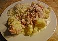 Blumenkohl in Schinken - K&auml;se - Sauce