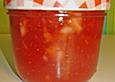Erdbeermarmelade mit wei&szlig;er Schokolade