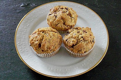 Apfel - Schoko - Muffins mit Zimt