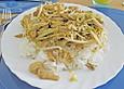 Pilz - Sprossen - Wok mit Reis