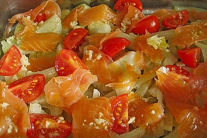 Marinierter Fenchel mit R&auml;ucherlachs und Kirschtomaten 3