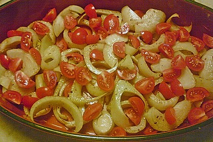Marinierter Fenchel mit R&auml;ucherlachs und Kirschtomaten 4