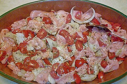 Marinierter Fenchel mit R&auml;ucherlachs und Kirschtomaten 5