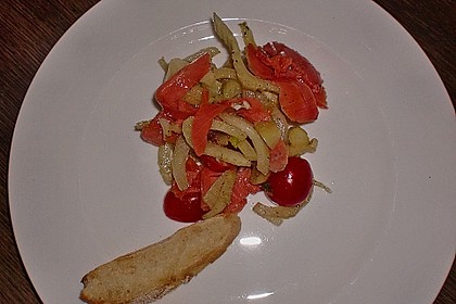 Marinierter Fenchel mit R&auml;ucherlachs und Kirschtomaten 8