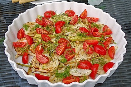 Marinierter Fenchel mit R&auml;ucherlachs und Kirschtomaten 10