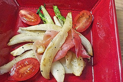Marinierter Fenchel mit R&auml;ucherlachs und Kirschtomaten 13