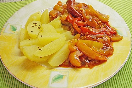 Schweinskotelett mit Letscho