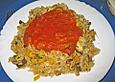 Gem&uuml;sereis mit roter Sauce