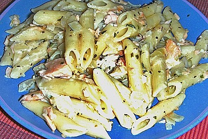 Schnelle Pasta mit fettarmer R&auml;ucherlachssauce 4