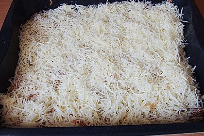 &Uuml;berbackene Spaghetti mit Tomatensauce und Sauce Hollandaise 7