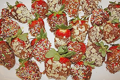 Bunte Erdbeeren