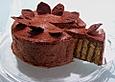 Schokoladen - Wickeltorte mit Schokobl&auml;ttern