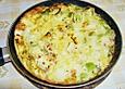 Kartoffel - Frittata mit Schinken, K&auml;se und Porree
