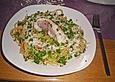 Fischfilet mit Gem&uuml;sespaghetti