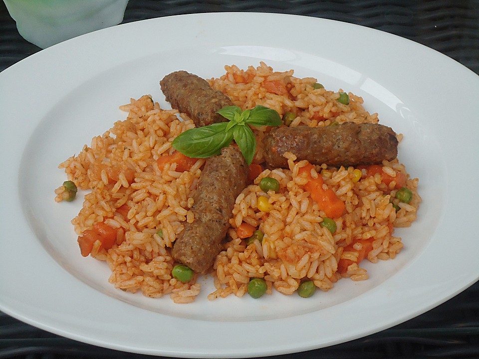 Cevapcici mit Buttergemüse und Reis (Rezept mit Bild) | Chefkoch.de