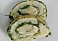 Lauwarme Spinat - Montello - Rolle mit Spargel - Ricotta - F&uuml;llung
