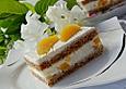 Pfirsich - Sahnepudding - Torte