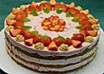 Schichttorte mit Joghurt - Sahne - Creme