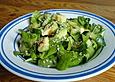 Spinat - Avocado - Gurken - Salat mit Wasabi - Dressing
