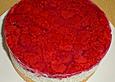 Milchreistorte mit Himbeeren