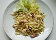 Sp&auml;tzlepfanne mit Pfifferlingen, Speck und Filetspitzen