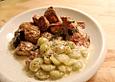 Schweinefilet an Traubensauce