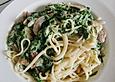 Pilz - Spinat - Spaghetti