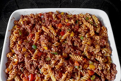 Nudelauflauf mit Hackfleisch und Paprika 1