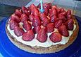 Erdbeerkuchen mit Marzipan