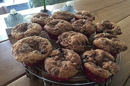 Amerikanische Blaubeermuffins mit Zimtkruste 22