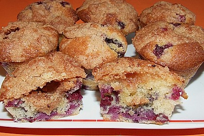 Amerikanische Blaubeermuffins mit Zimtkruste 14